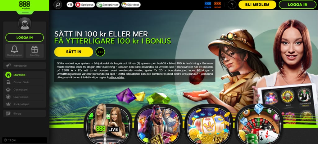 888 Casino Sweden